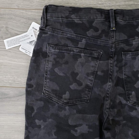 Free People High Waist Camo Denim Skinny Jeans Black Size 28 Regular - Picture 6 of 16